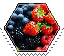 berries hexagonal stamp